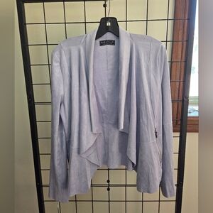 Bagatelle Women's Light Lavender Draped Open Front Jacket